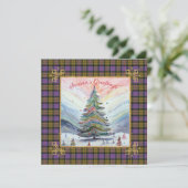 Culloden Ancient Scottish Tartan Christmas Feestdagenkaart (Staand voorkant)