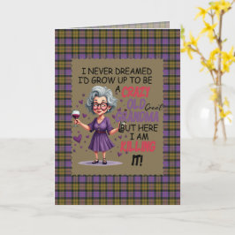 Culloden Ancient Scottish Tartan Humorous Birthday Kaart