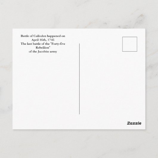 Culloden Moor Briefkaart (Achterkant)