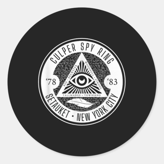 Culper Spy Ring Revolutionaire Oorlog Ronde Sticker (Voorkant)