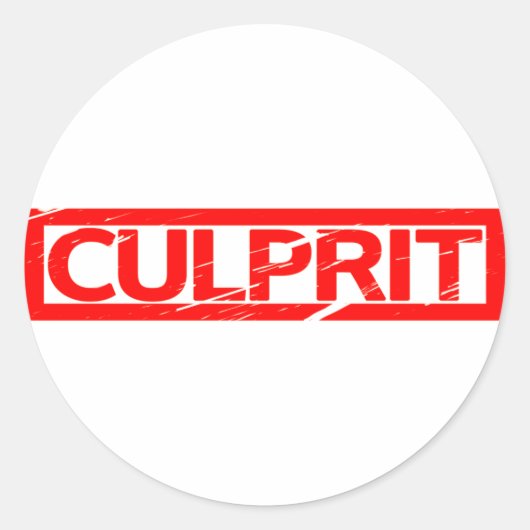 Culprit Stamp Ronde Sticker (Voorkant)