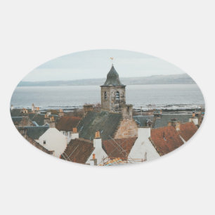 Culross Village, Fife, Schotland Ovale Sticker