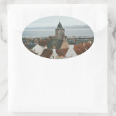 Culross Village, Fife, Schotland Ovale Sticker (Tas)