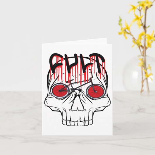 Cult BMX Halloween kostuum cadeau voor vrouwen mei Kaart (Gele Bloem)