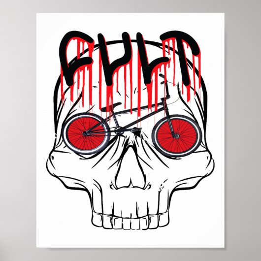 Cult BMX Halloween kostuum cadeau voor vrouwen mei Poster (Voorkant)
