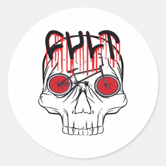 Cult BMX Halloween kostuum cadeau voor vrouwen mei Ronde Sticker (Voorkant)