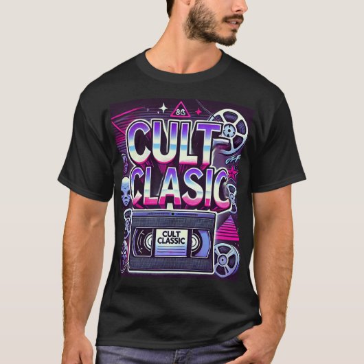 Cult Classic Retro 80s Graphic T-shirt – VHS Horro (Voorkant)