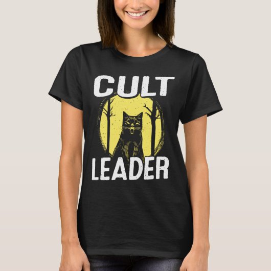 Cult Leader Cat Satanic Baphomet Occult Witchcraft T-shirt (Voorkant)