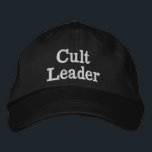 Cult Leader Weird Meme Funny Gen Z Kerstcadeau Geborduurde Pet<br><div class="desc">Cult Leader honkbal vader pet, grappige student geborduurd bal pet, kerstcadeau voor dochterverjaardag, aangepaste kleur borduurwerk donkere humor, sarcastische grap verstelbaar voor haar, ongepaste ironische parodie gen z, millennial gekke man zoon hem, van vriendin vriendje meisje vrouw, om man internet bekende influencer, nostalgie minimalistische rare meme humor</div>