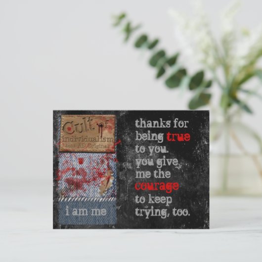 Cult of Individualism True Courage Briefkaart (Staand voorkant)