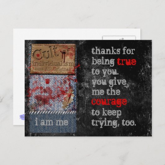 Cult of Individualism True Courage Briefkaart (Voorkant / Achterkant)