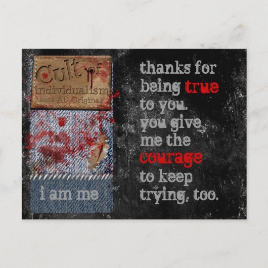 Cult of Individualism True Courage Briefkaart (Voorkant)