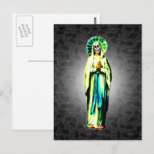 Cult of Santa Muerte Briefkaart (Voorkant / Achterkant)