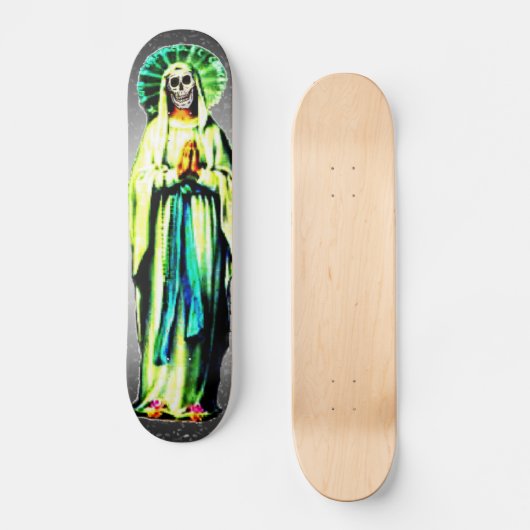 Cult of Santa Muerte Persoonlijk Skateboard (Voorkant)