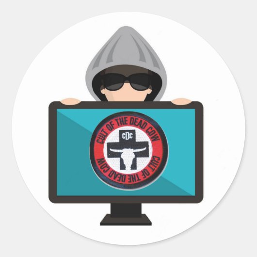 Cult of the Dead Koe Ronde Sticker (Voorkant)