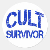 Cult Survivor Ronde Sticker (Voorkant)
