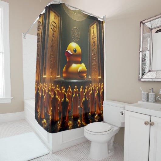 Cult van de Rubber Ducky Douchegordijn (In situ)