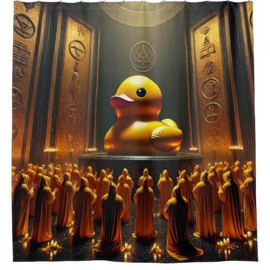 Cult van de Rubber Ducky Douchegordijn (Voorkant)