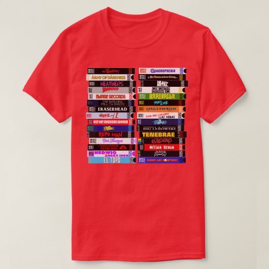 Cult VHS Stacks T-shirt (Design voorkant)