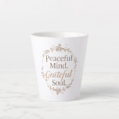 Cultivate a Peaceful and Grateful Spirit Latte Mok (Voorkant)
