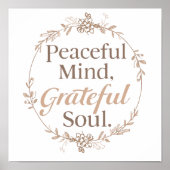 Cultivate a Peaceful and Grateful Spirit Poster (Voorkant)