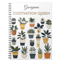 Cultivatie Queen Plant Lover's gepersonaliseerd Notitieboek