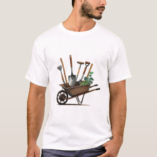 Cultivating Dreams: Rustic Wheelbarrow T-Shirt Coo