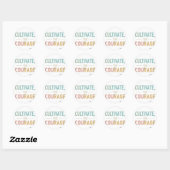 Cultiveer de moed ronde sticker (Vel)