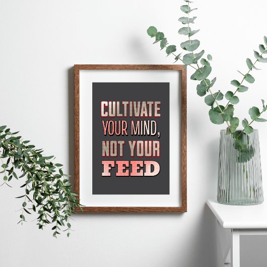 Cultiveer je geest" Modern Motivatie Poster