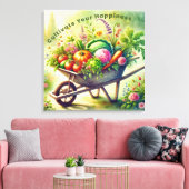 Cultiveer je geluk canvas afdruk (Insitu (Woonkamer))