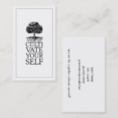 Cultiveer jezelf als boom en wortels life coach visitekaartje (Voorkant / Achterkant)