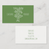 Cultiveer jezelf verstrengeld Branch Forest Green Visitekaartje (Voorkant / Achterkant)