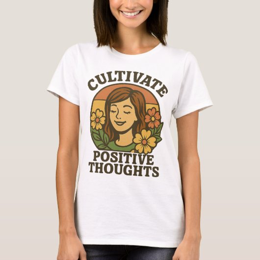 Cultiveer positieve gedachten T-shirt - Inspiratie (Voorkant)