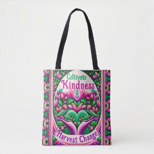 Cultiveer vriendelijkheid oogst verandering tote bag