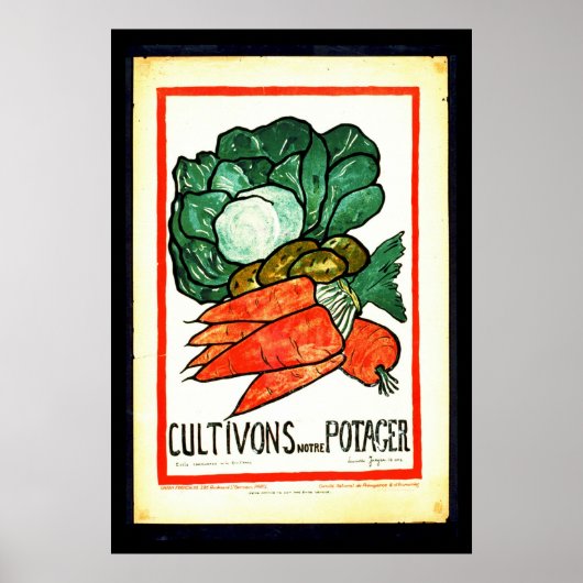 Cultivons Notre Potager 1916 Poster (Voorkant)