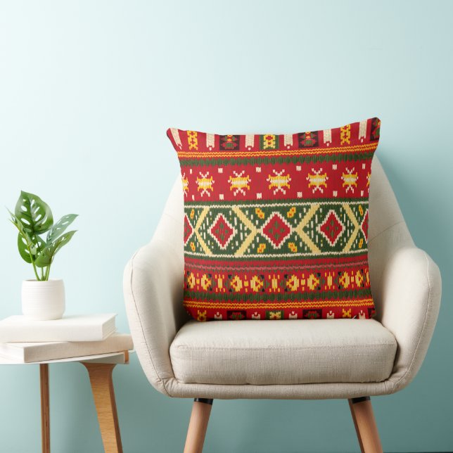 Cultural Christmas Geometric Festive  Kussen (Stoel)
