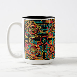 Cultural Sapphire "Aztec Dream" 444ml keramische M Tweekleurige Koffiemok