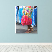 culture dancing canvas afdruk (Insitu (Houten vloer))