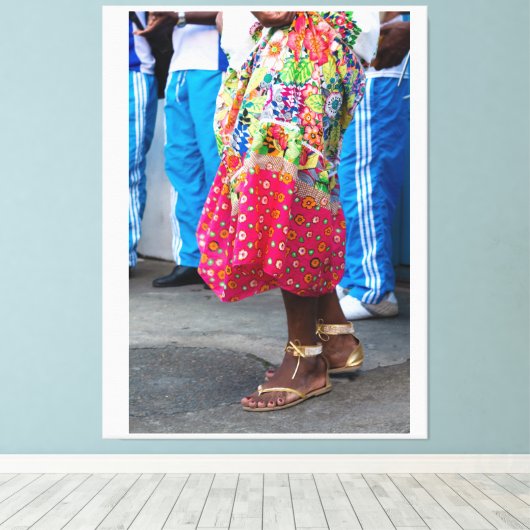 culture dancing canvas afdruk (Insitu (Houten vloer))