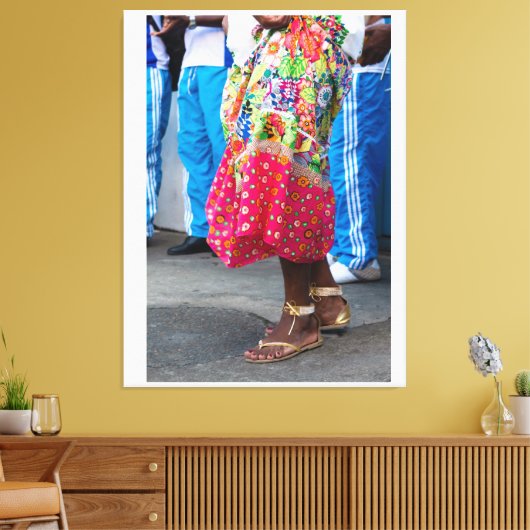 culture dancing canvas afdruk (Insitu (Woonkamer))