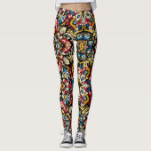 Cultureel Erfgoed Ontwerp Afrikaanse Flower Medley Leggings (Voorkant)