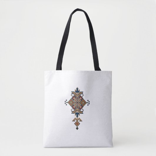 Cultureel Mozaïekpatroon Tote Bag (Voorkant)