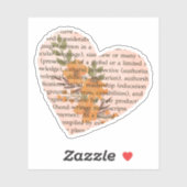 Cultureel perspectief Cool hartvorm Lettering Sticker (Vel)