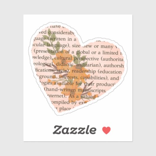 Cultureel perspectief Cool hartvorm Lettering Sticker (Vel)