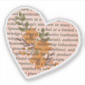 Cultureel perspectief Cool hartvorm Lettering Sticker (Voorkant)