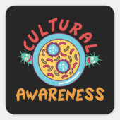 CULTURELE BEWUSTMAKING - LABLife SQUARE STICKER (Voorkant)