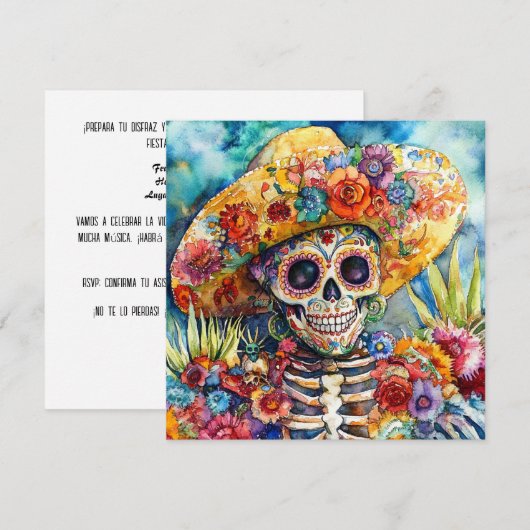 Culturele Dag van de Doden Kaart (Voorkant / Achterkant)