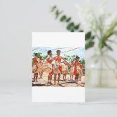 Culturele dans in Papoea-Nieuw-Guinea Briefkaart (Staand voorkant)