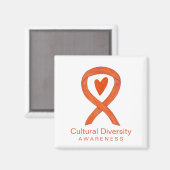 Culturele diversiteit Bewustmaking Ribbon Fridge M Magneet (Voorkant / Achterkant)