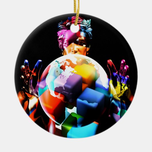 Culturele diversiteit in het personeel en de aanwe keramisch ornament (Voorkant)